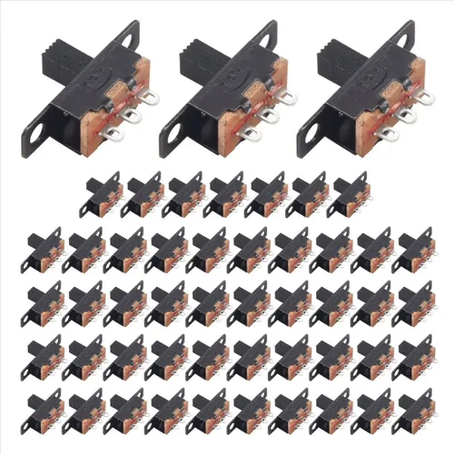 50 шт. ВКЛ/ВКЛ 2-позиционный 1P2T SPDT мини-панельный ползунковый переключатель