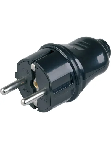 Вилка IEK ВПп10-02-Ст (EVP10-16-01-K02) разборная прямая с заземляющим контактом