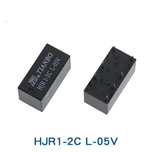 Реле сигнальное HJR1-2C-L-05V, 8 ножек, 2А, 2 переключающих контакта
