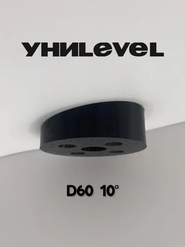 Накладка D60 мм, угол 10, черная, для установки светильников на наклонные/скошенные потолки УниLEVEL