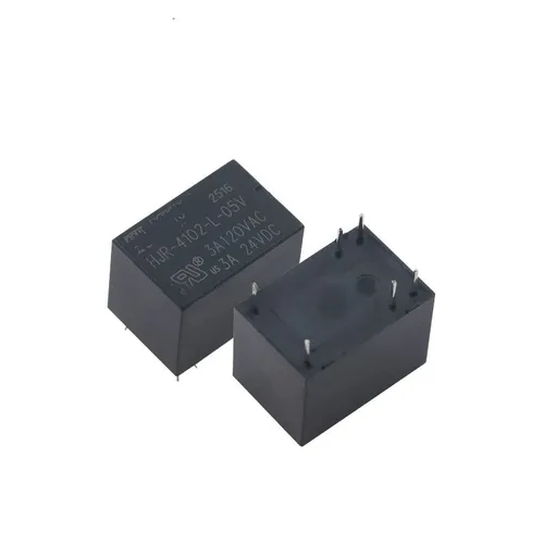 Реле электромеханическое TIANBO HJR-4102-L-05V, 6-контактное, 3А 120VAC, 1НО/1НЗ (SPDT), промышленно