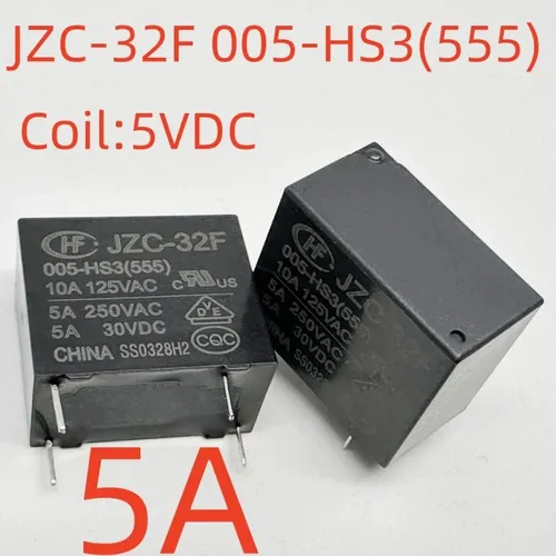 3pcs Электромеханическое реле JZC-32F 005-HS3555 5А 4 контакта