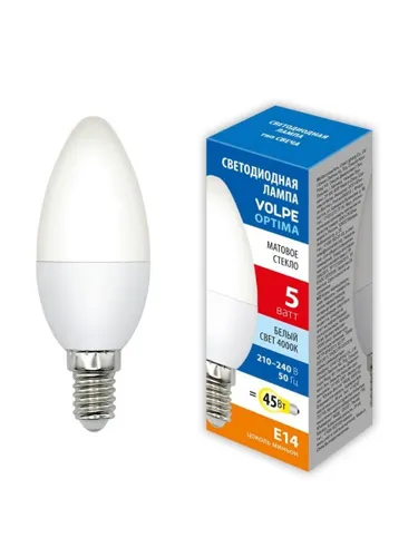 Volpe Лампочка, Цоколь:E14, 5 Вт, 10 шт.