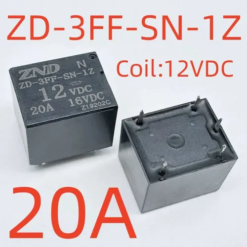 2 штуки Электромеханическое реле ZD-3FF-SN-1Z 12 В ДЦ, 20 А, 5 контактов