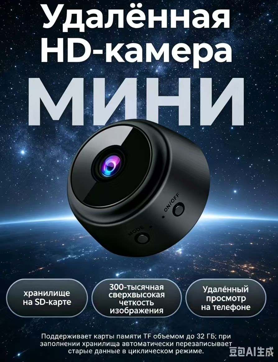 Умнаямини-камеравидеонаблюдения,улучшенноевысокоеразрешение,длянаблюдениязаребенкомипитомцем,беспроводнаяWi-Fiкамерадлядома