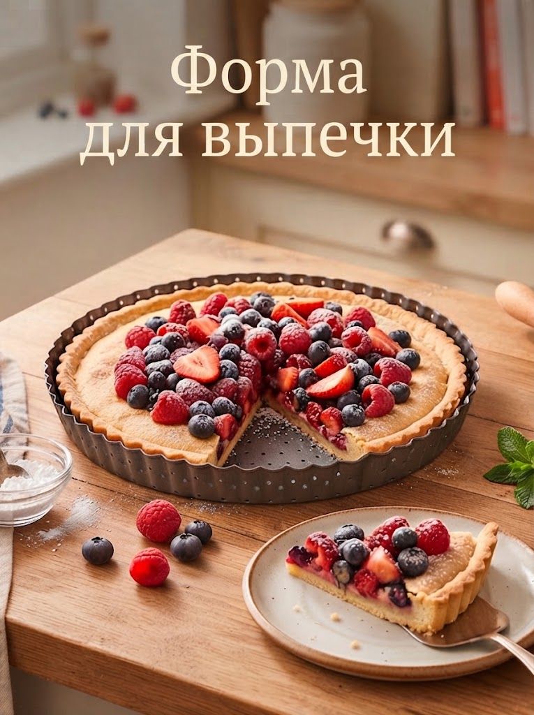 Форма для выпечки, 24х3 см, съёмное дно, перфорированная, антипригарное покрытие