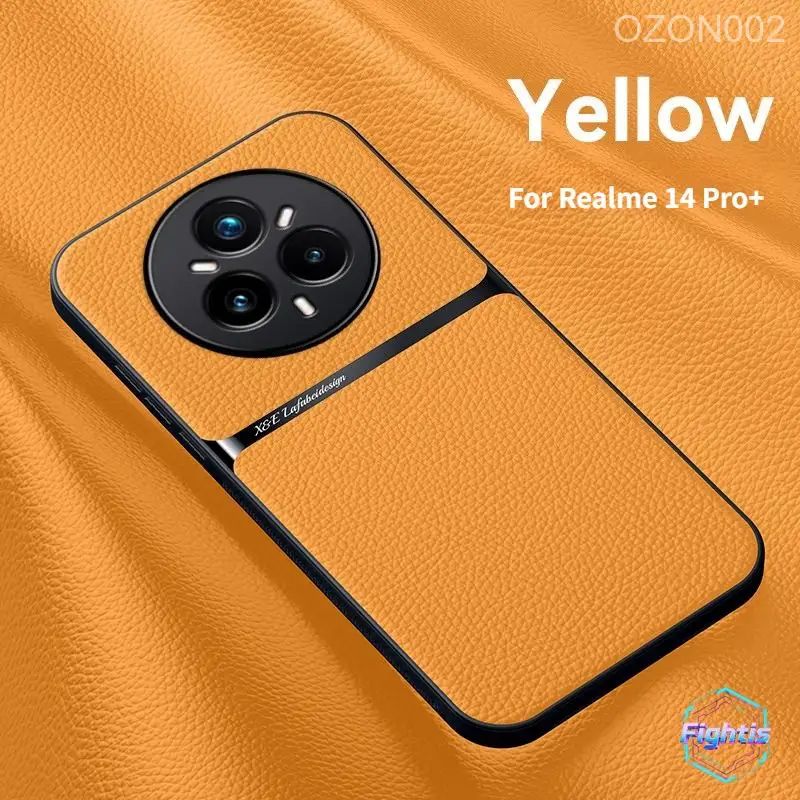 智能手机壳 用于 realme 14 Pro+, 橡胶, 橙色