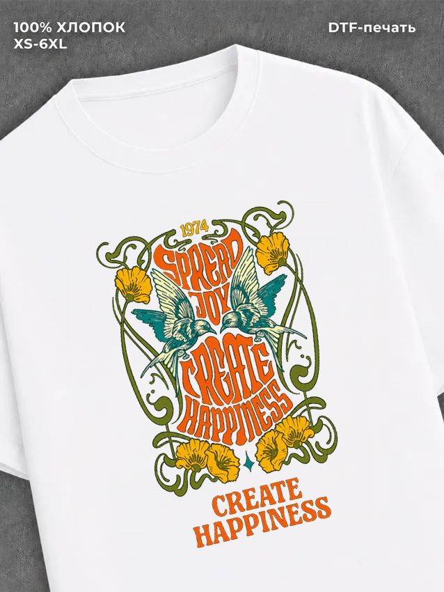 Футболка create happiness
