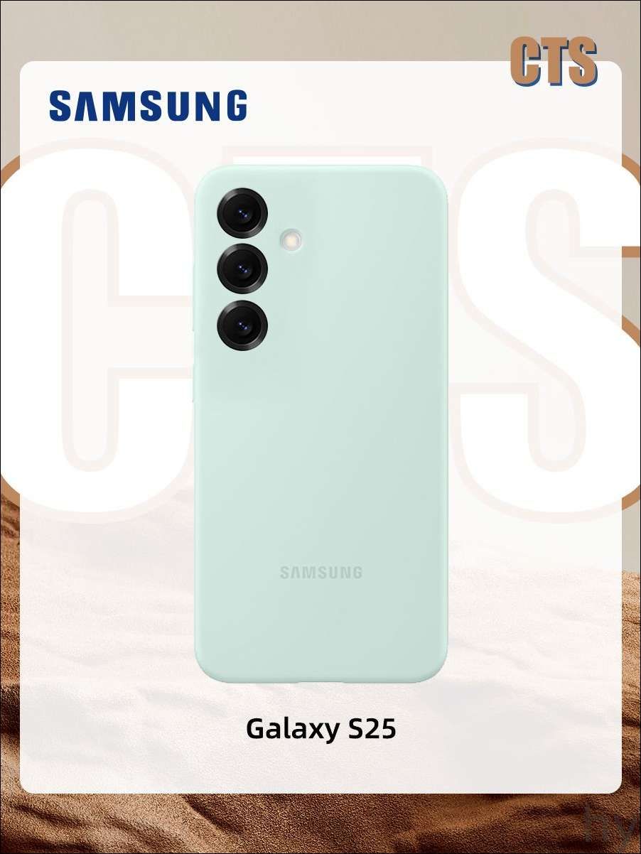 智能手机壳 用于 Samsung Galaxy S25, 硅胶, 浅绿色