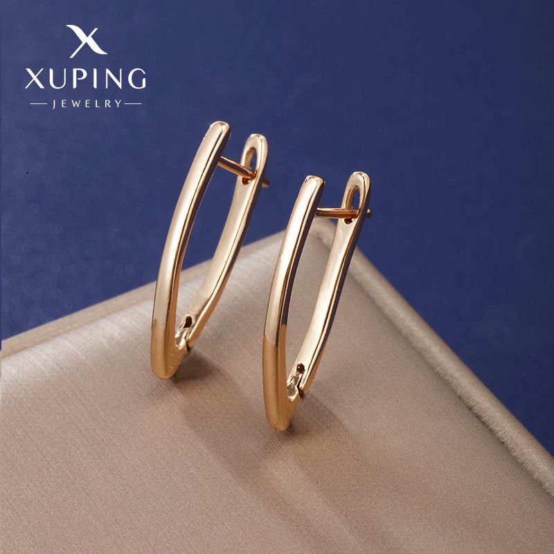 Серьги XUPING JEWELRY под золото - стильный женский аксессуар