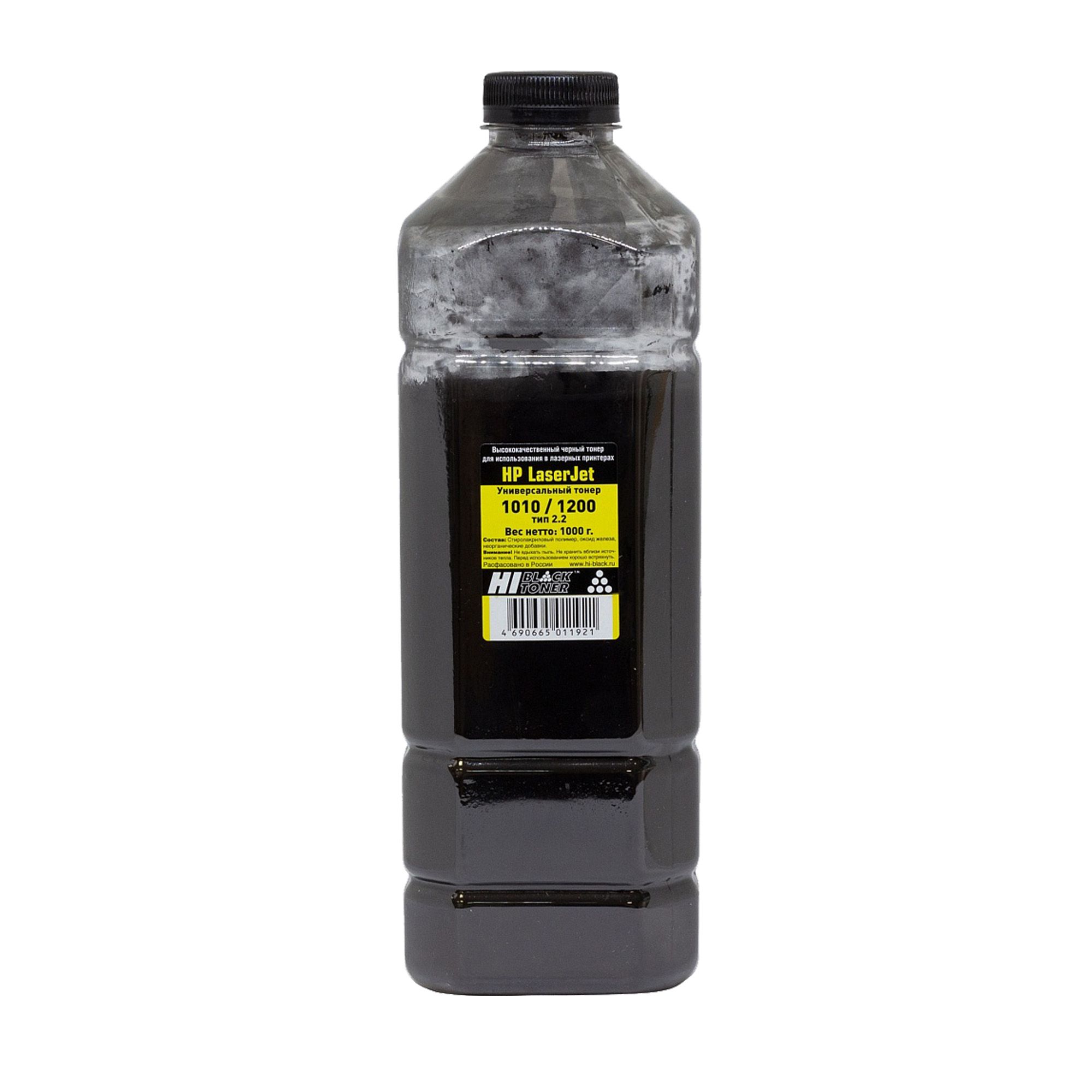 ТонерHi-BlackУниверсальныйдляHPLJ1010/1200,Тип2.2,Bk,1кг,канистра