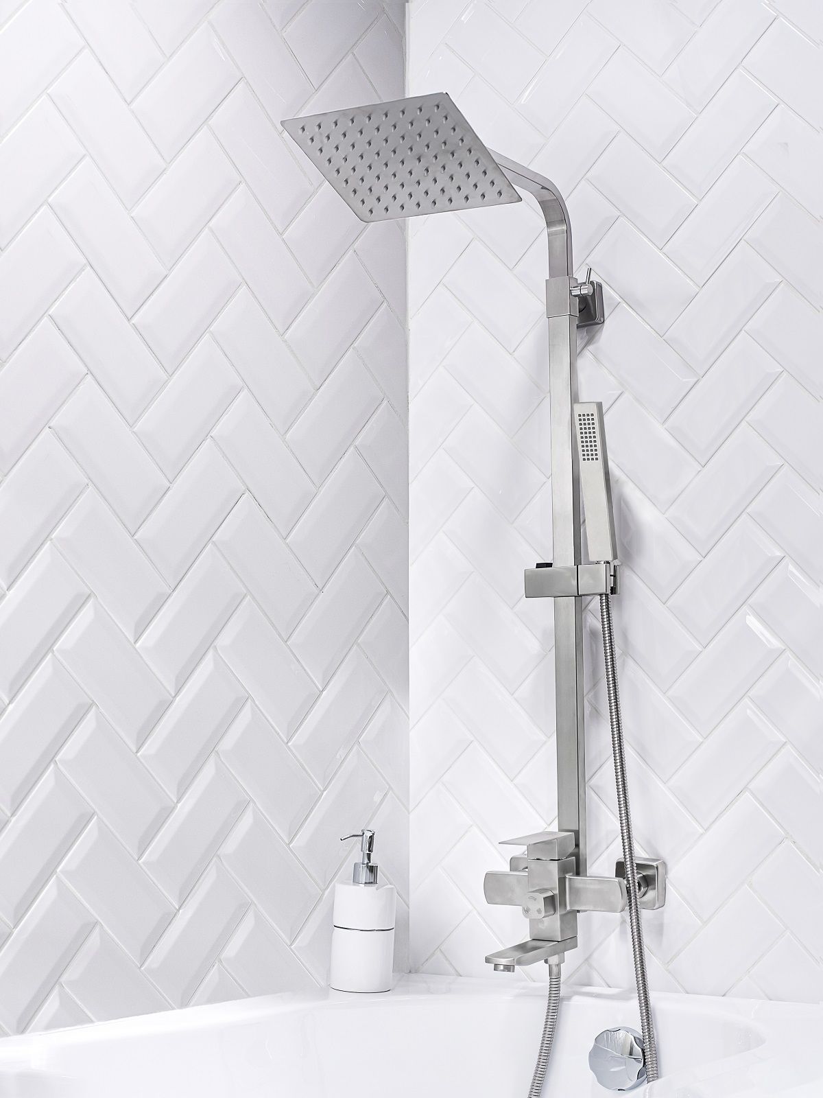 Душеваясистемастропическимдушемисмесителем,РМСSUS125-009DK,нержавеющаясталь