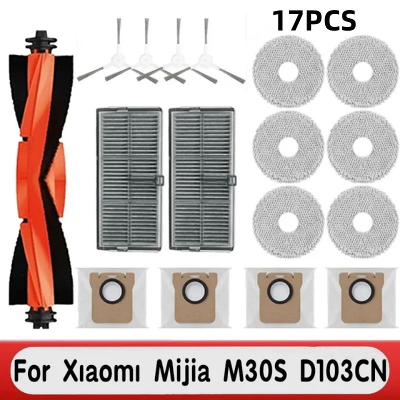 Пылесборникдляробота-пылесосаXiaomMijiaM30SD103CNГлавнаябоковаящетка,мешокдляпыли,Тряпка,Фильтр