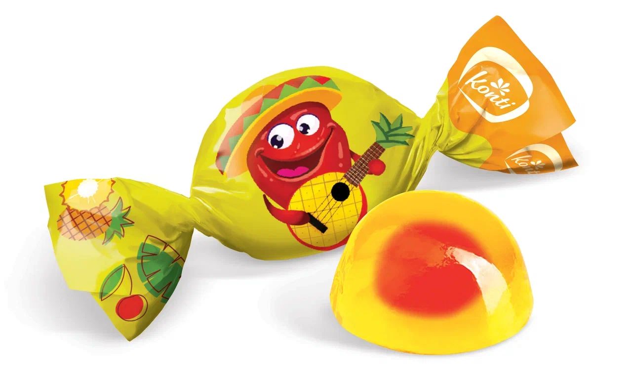 КонфетыKontiЖивинкаTropicseaсовкусомананас-вишня,1000г