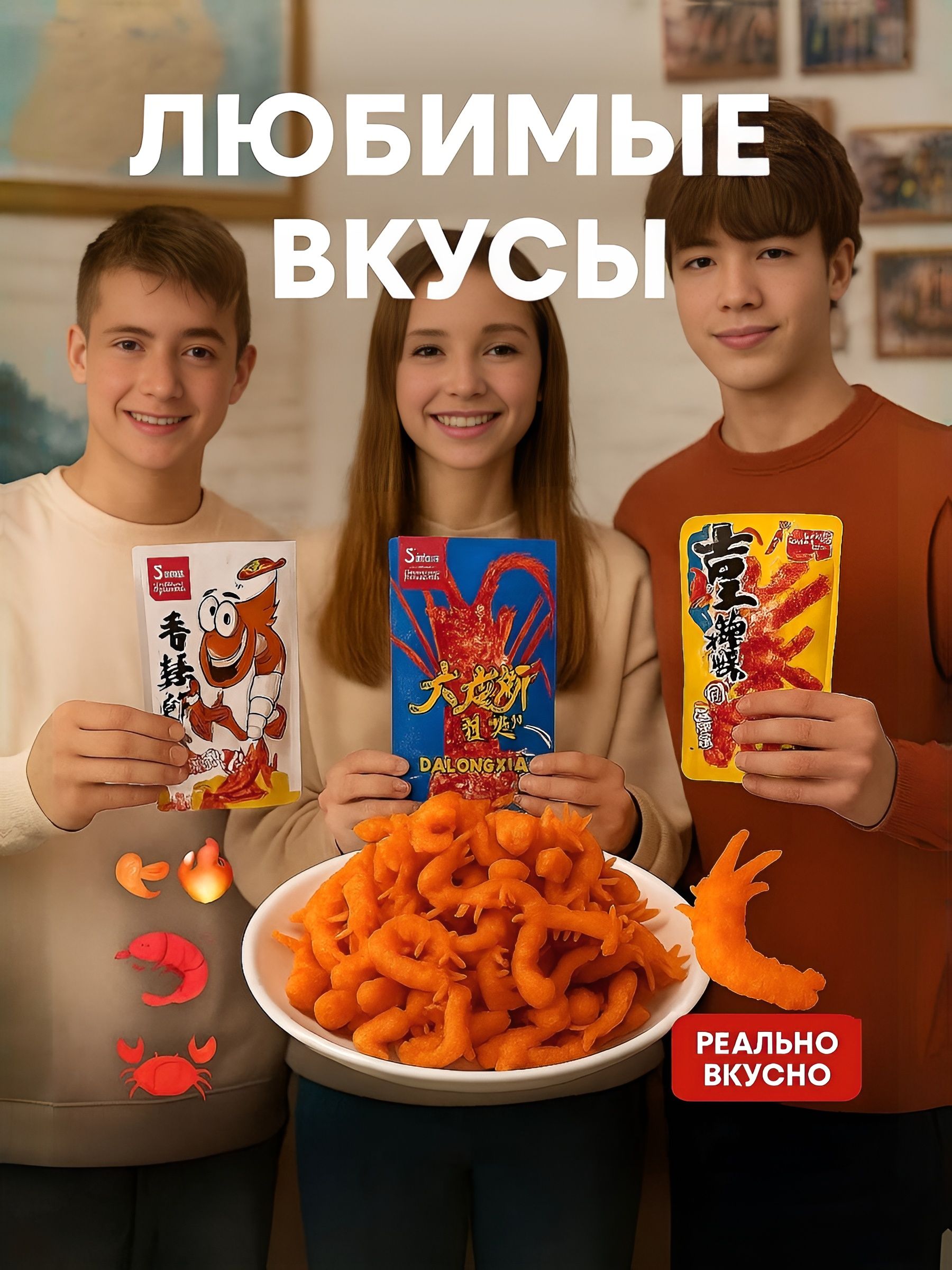 Соевое мясо китайское / снеки закуска к пиву набор 3 вкусов по 78г ...