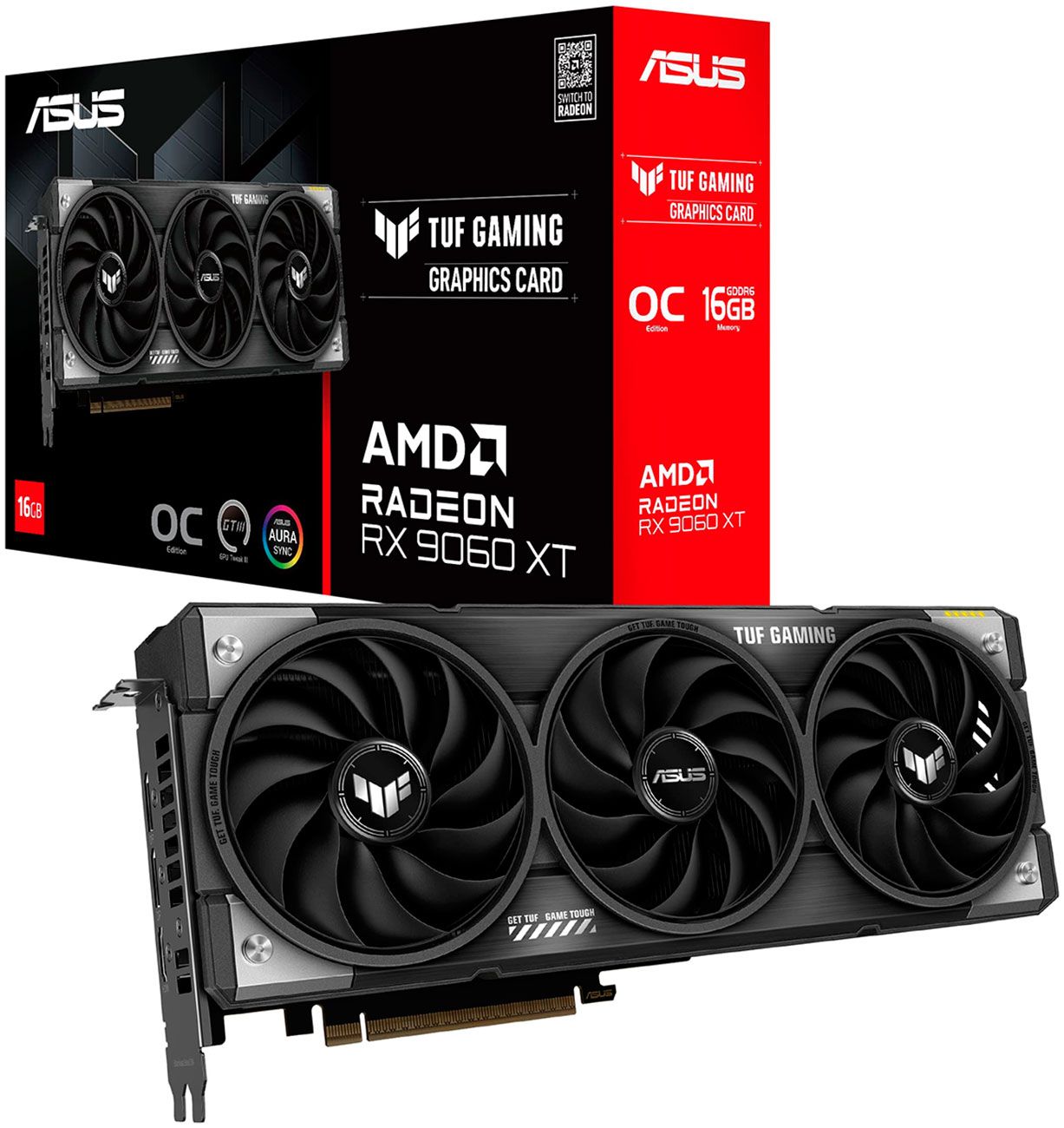 Видеокарта ASUS Radeon RX 9060 XT, 16 ГБ PCI Express 5.0