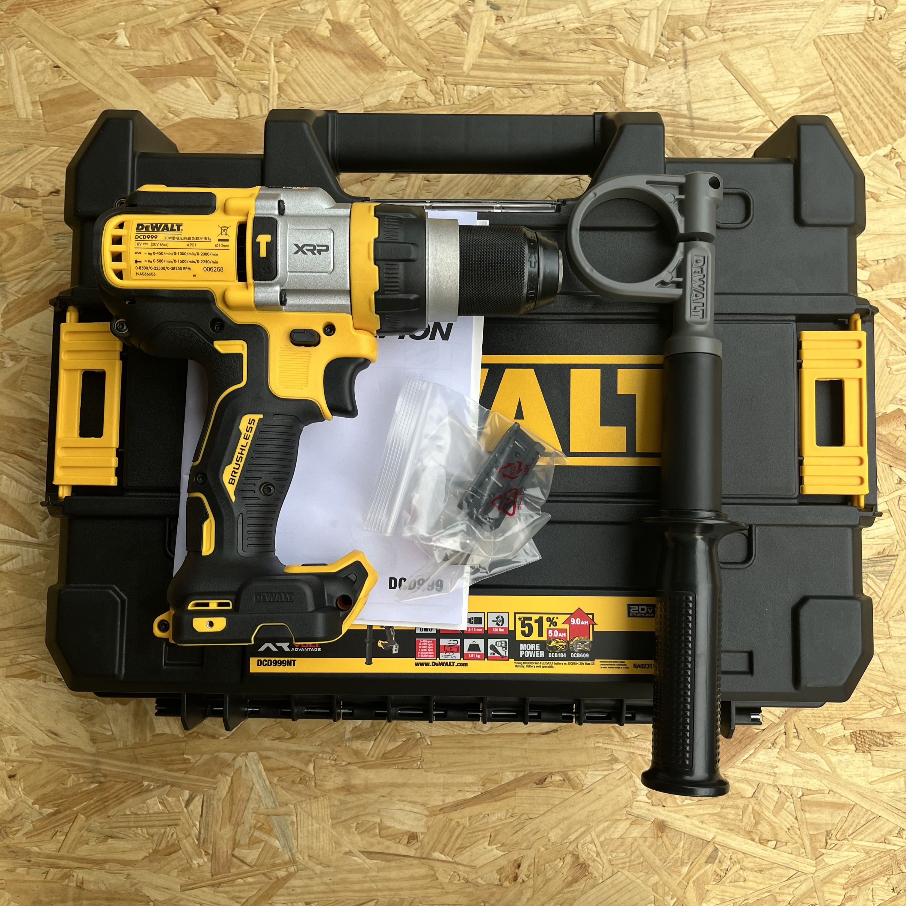DEWALT DCD999 20V Заряженный литий без щетки с большим крутящим ...