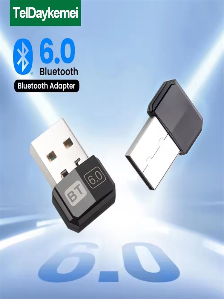USB-адаптерBluetooth6.0ПриемникКлавиатурамышиНаушникиПередатчикНоутбук/ПКBluetooth-адаптер