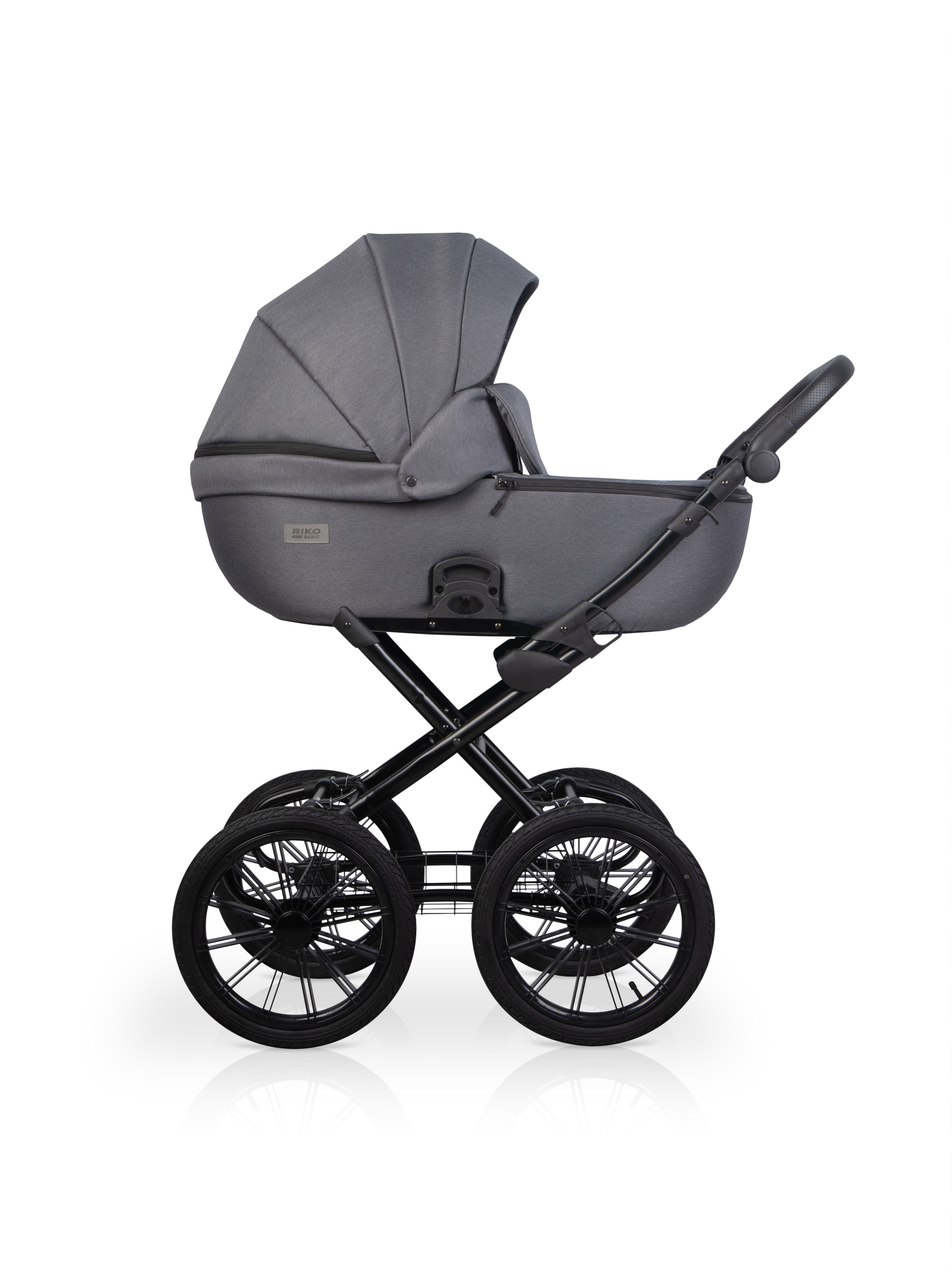 Коляска 2в1 Riko Basic Montana X Prestige 04 (Серая ткань)