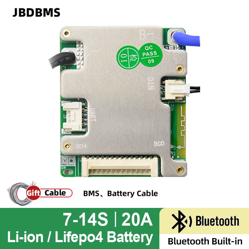 JBD Smart BMS 24v 36v 48v 20a 30a 40a 50a 7s 8s 9s 10s 11s 12s 13s 14s ...