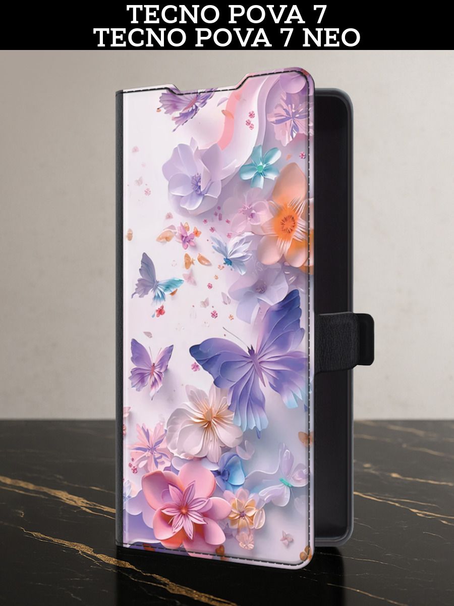 Чехол-книжка на Tecno Pova 7 / 7 Neo (Текно Пова 7 / 7 Нео) с картой и ...
