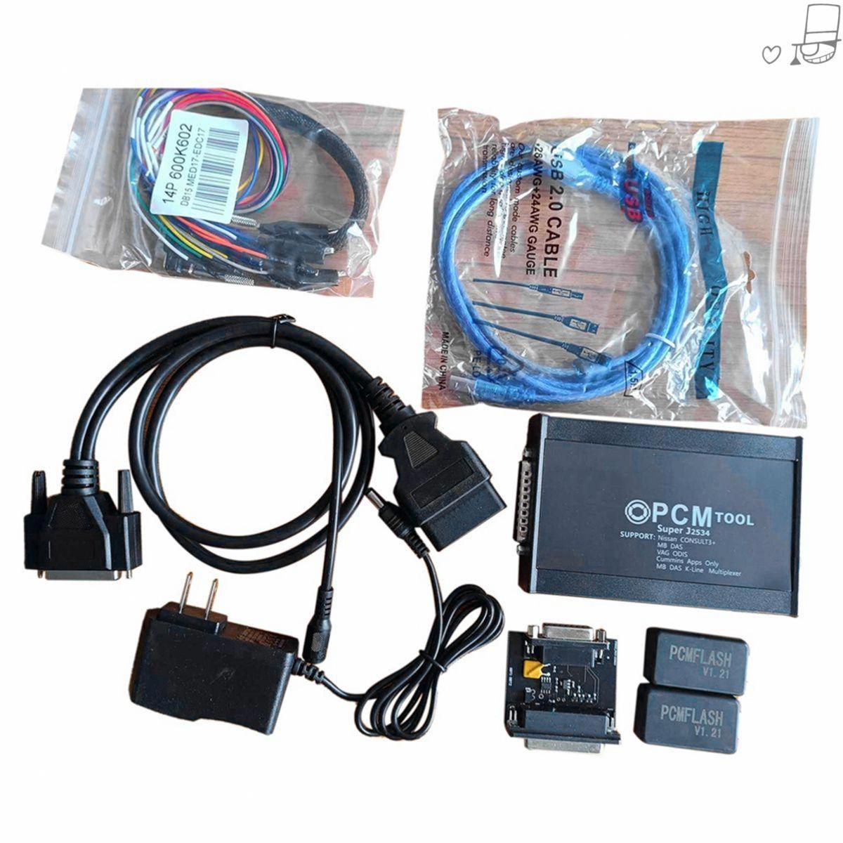 V2.21.22 PCMTOOL OBD2 BENCH FLASH V1.20+V1.21 69 модулей чтения и ...