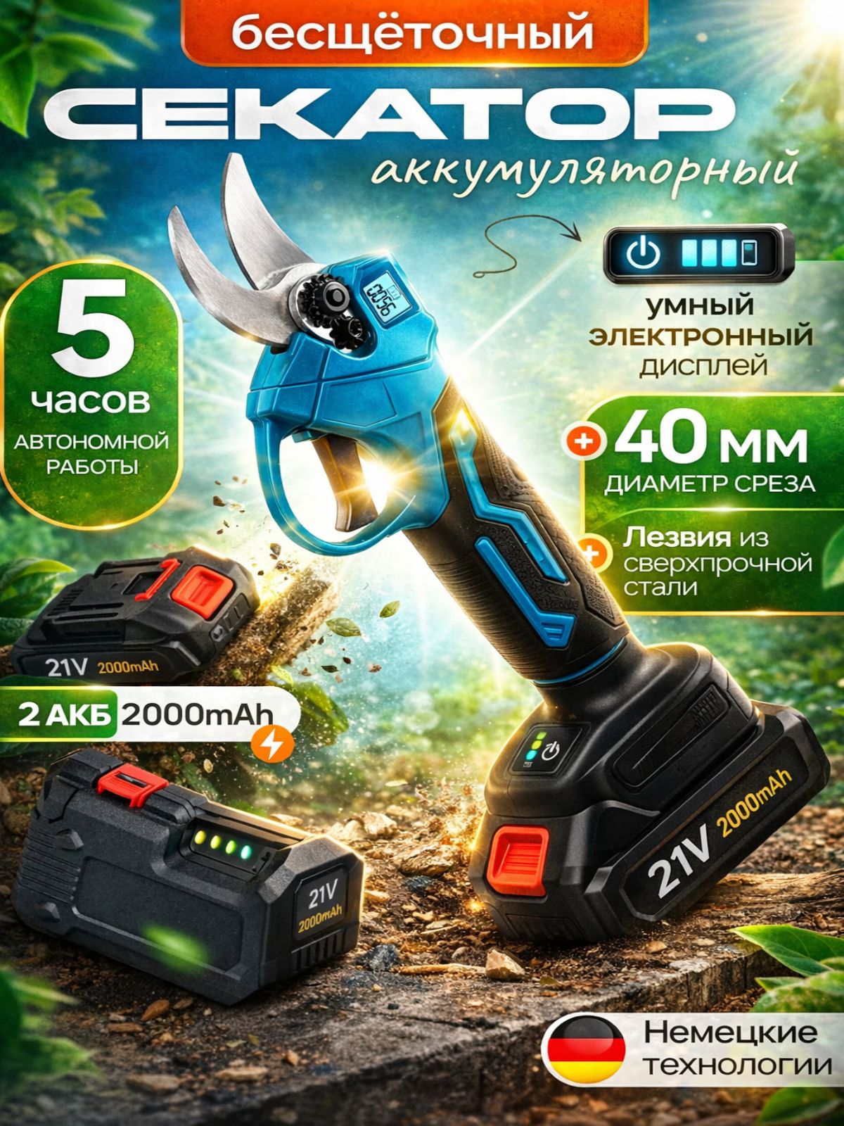 Секаторсадовый,кусторез,сучкорез,секатораккумуляторныйсадовый