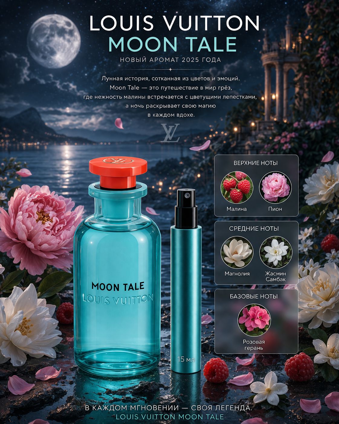 Louis Vuitton Moon Tale Парфюмерная вода 15 мл Отливант  купить