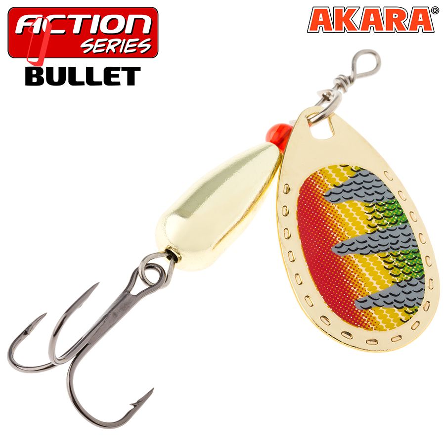 Блесна вращ. akara action series bullet 2 6 гр. 1/5 oz. A29,(набор из 1 шт)