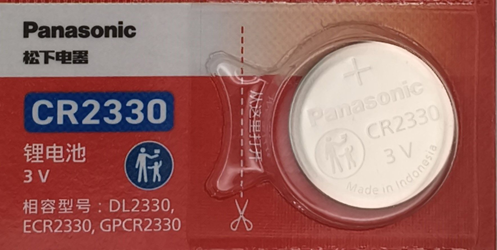 Panasonic Батарейка CR2330, LiMnO2 (литий-диоксидмарганцевый) тип, 300 мА•ч, 3 В, 1 шт #1
