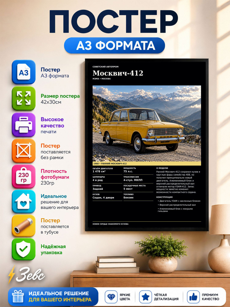 Постер " Москвич-412" #1