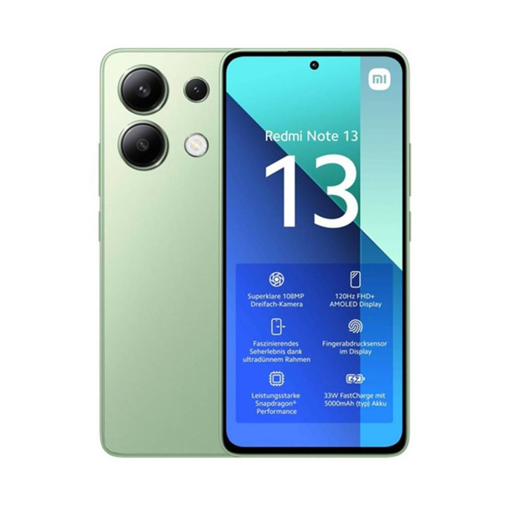 Redmi Мобильный телефон Note 13 8GB RAM 128GB ROM Mint Green, светло-зеленый  #1