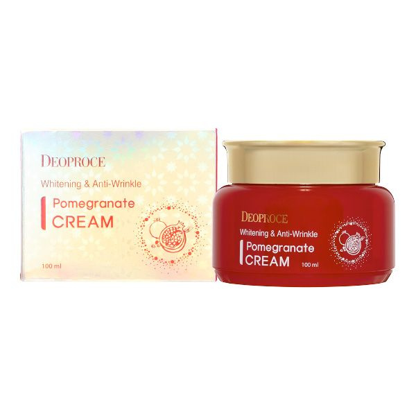 Deoproce Крем для лица Whitening & Anti-Wrinkle Pomegranate Cream, Отбеливающий, против морщин, с экстрактом #1