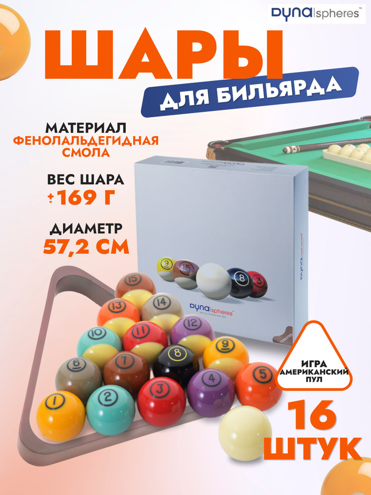 Комплект шаров для пула Dyna Spheres Tungsten Pool Next Gen 57,2 мм #1