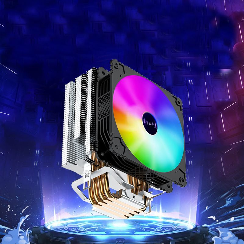 Кулер для процессора A5, c 4-мя тепловыми трубками, подсветка RGB, 4pin ...