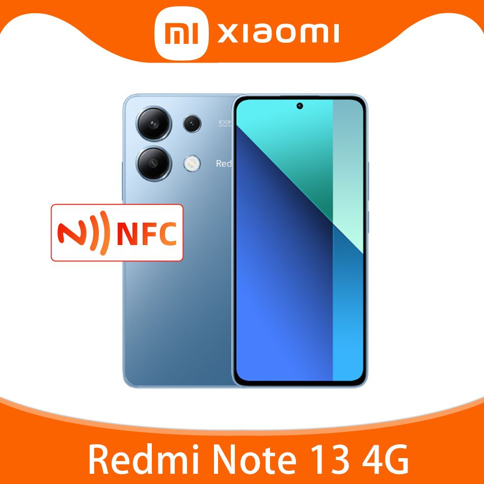 Xiaomi Смартфон Redmi Note 13 NFC Глобальная версия поддерживает русский  язык 8/256 ГБ, синий