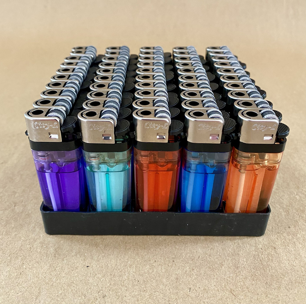 Зажигалка кремниевая газовая в блоке 50 шт - купить с доставкой по ...