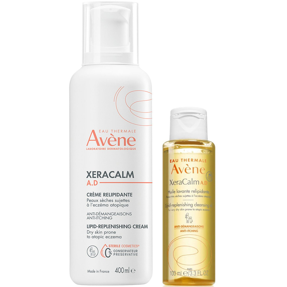 AVENE Набор: Масло + Липидо-восполняющий крем для сухой атопичной кожи ...