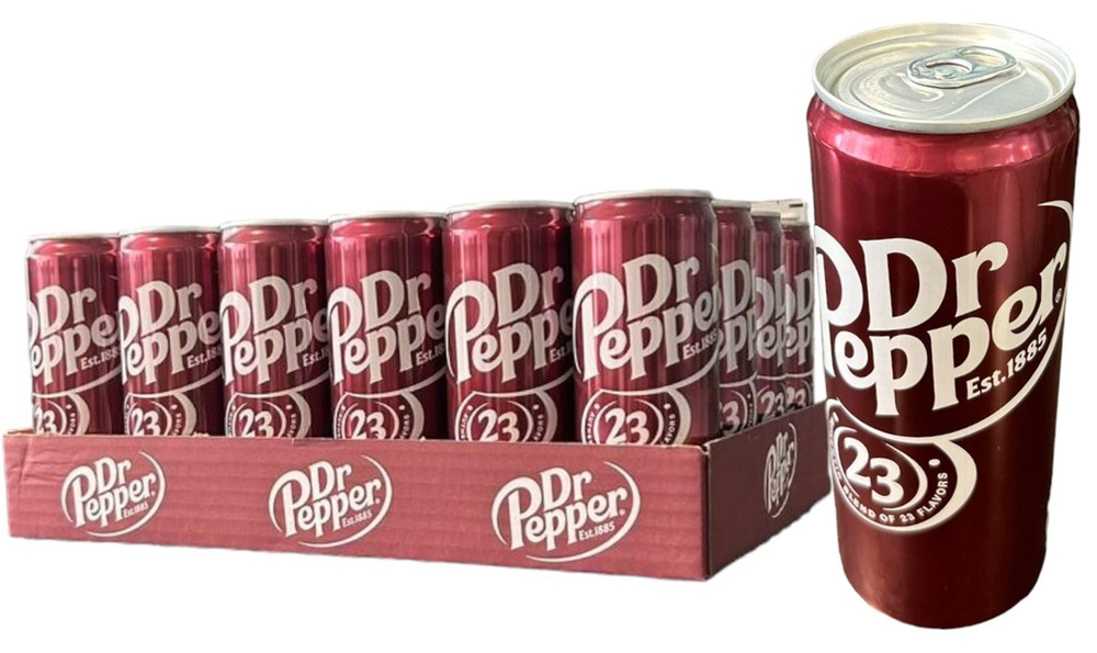 Напиток газированный Dr.Pepper Classic Regular, 24 шт х 330 мл. Доктор Пеппер  #1