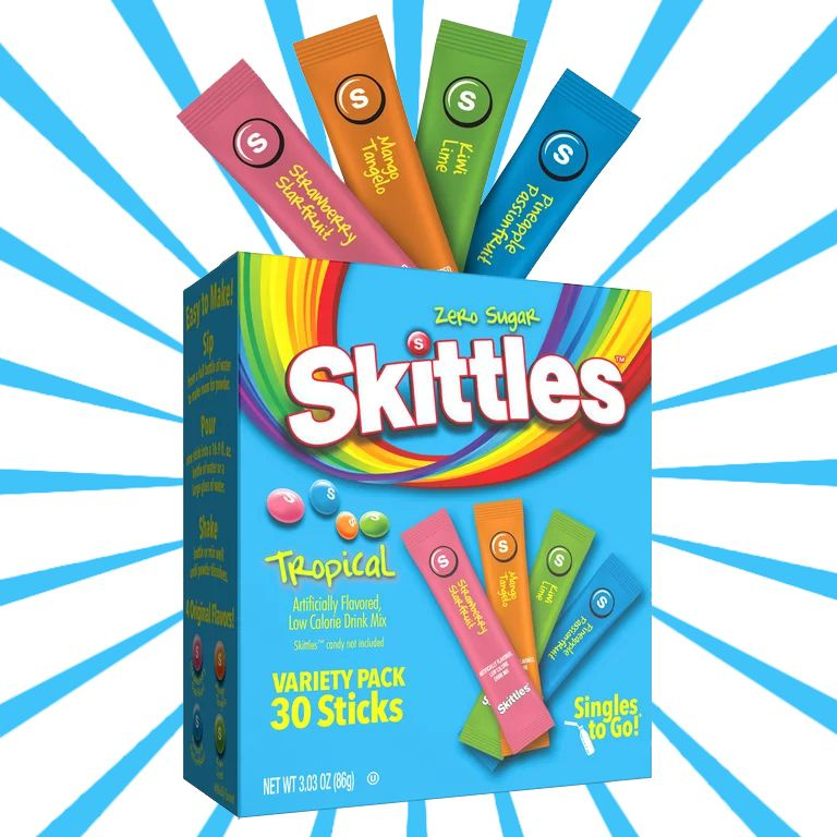 Растворимый напиток Skittles Tropical Без Сахара Тропические фрукты 1 шт. (30 порций) 86 г США  #1