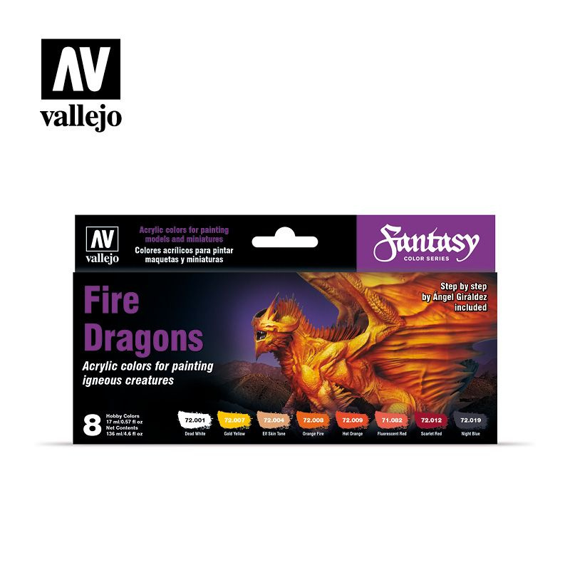 Набор красок Vallejo A.Giraldez Game Color Set: Fire Dragons by A.Giraldez 72312 (8 красок по 17 мл) #1