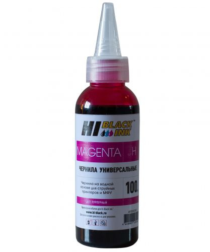 Чернила HP водные универсальные Hi-black, magenta банка 0, 1л #1