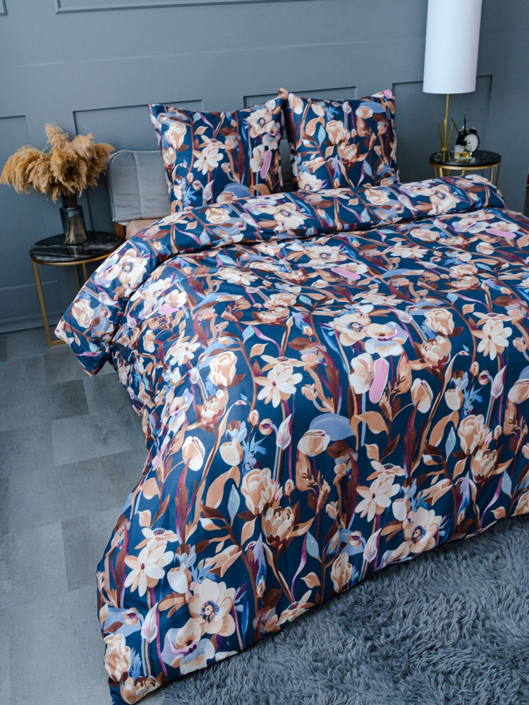 Павлина Комплект постельного белья, Полисатин, Двуспальный с простыней Евро, наволочки 70x70  #1