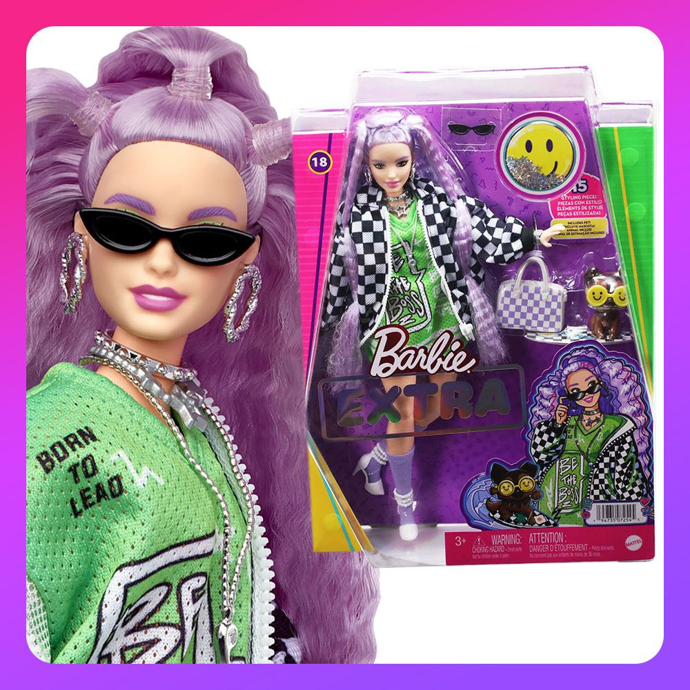 Кукла Барби Экстра - Фиолетовые волосы (Barbie Extra #18 Checker Coat ...