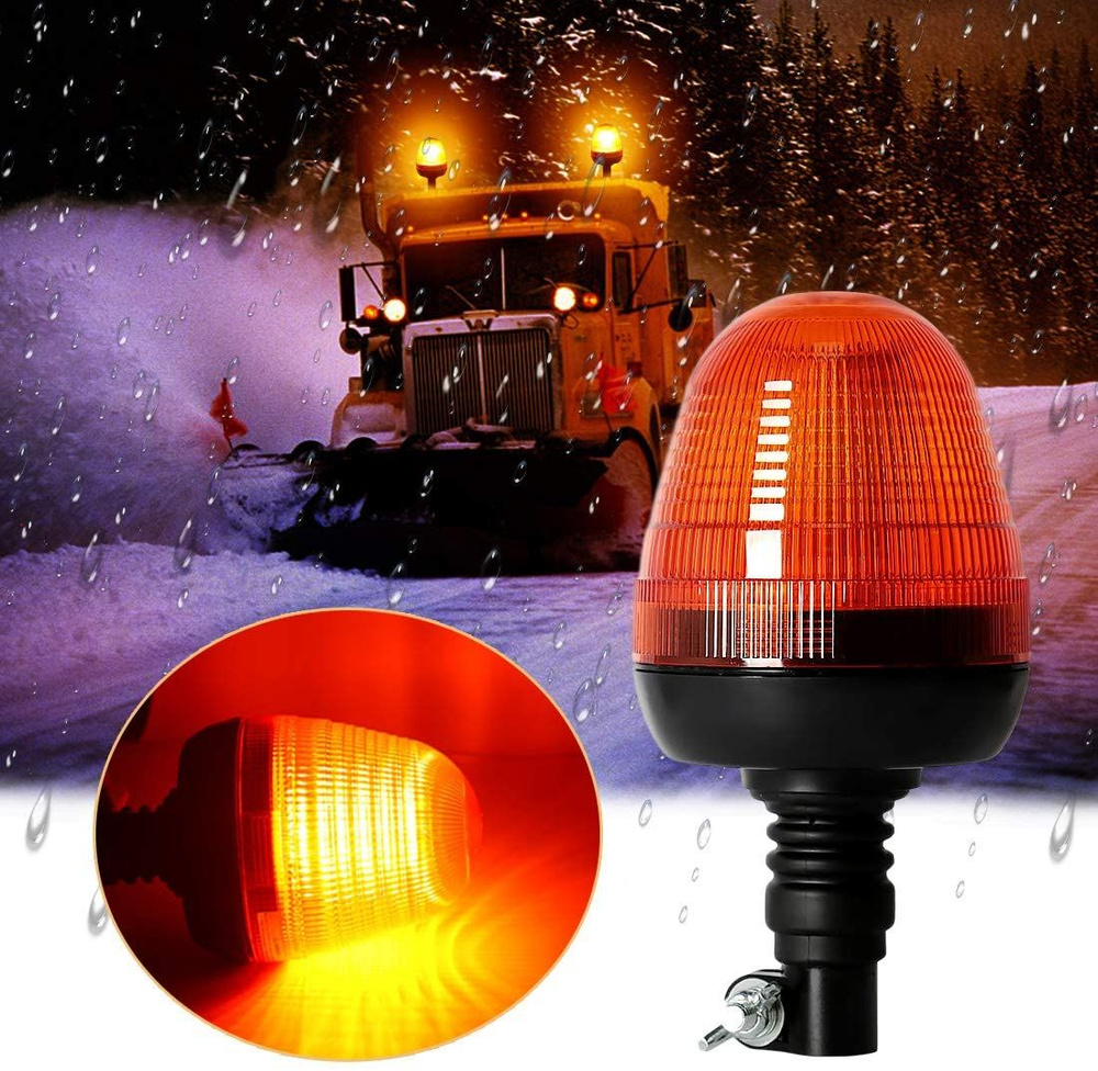Проблесковый маячок желтый на кронштейне 12-24v мигалка для авто купить ...