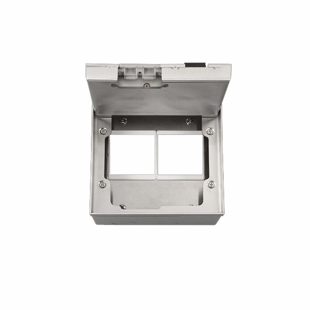 Лючок под розетки встраиваемый в пол ламинат плитку на 4 модуля, металл ...