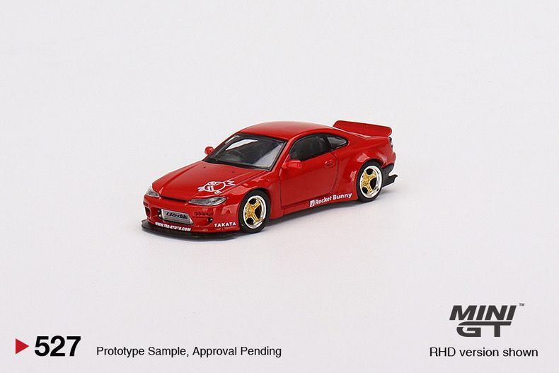 Модель коллекционная Mini GT 1:64 Nissan Silvia S15 Rocket Bunny Red #1