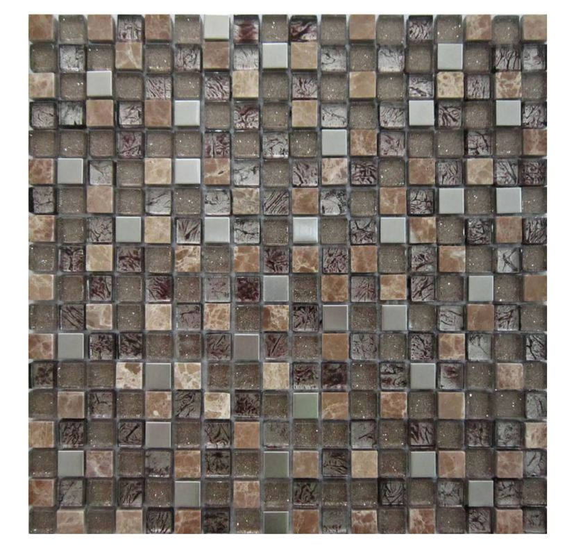 Мозаика стеклянная Artens 30x30 см цвет коричневый, 2 шт. #1