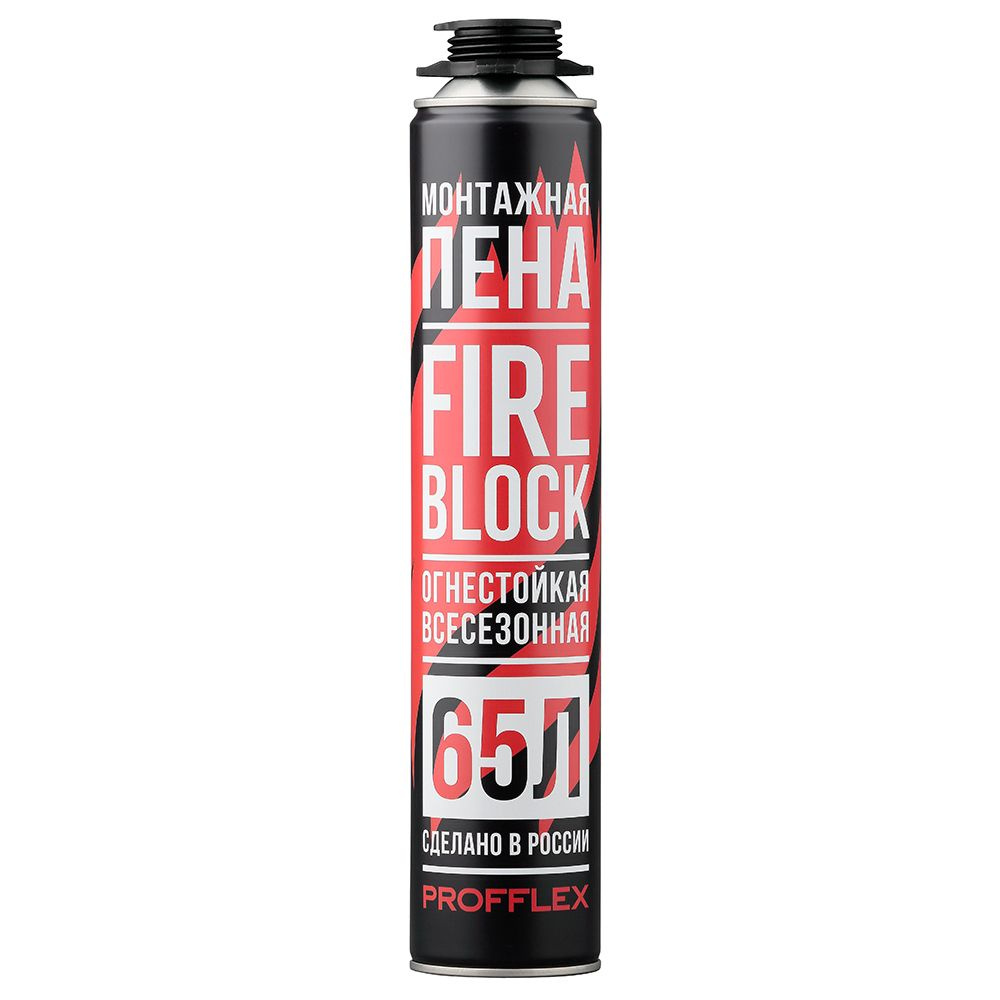 Монтажная пена профессиональная Fire Block огнестойкая 850 мл, 1 шт. в заказе  #1
