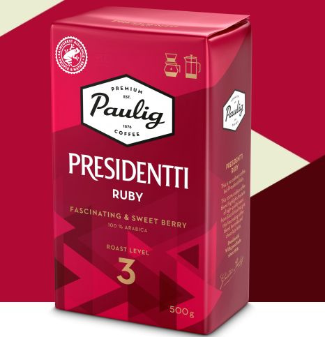 Кофе молотый Paulig Presidentti Ruby (Обжарка 3), 500 гр. Финляндия #1